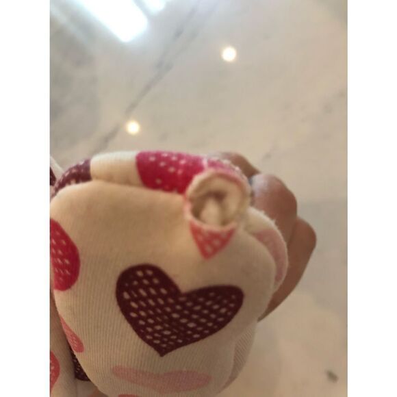 Cacharel Pink Heart Cotton Baby Slippers - Picture 6 of 8